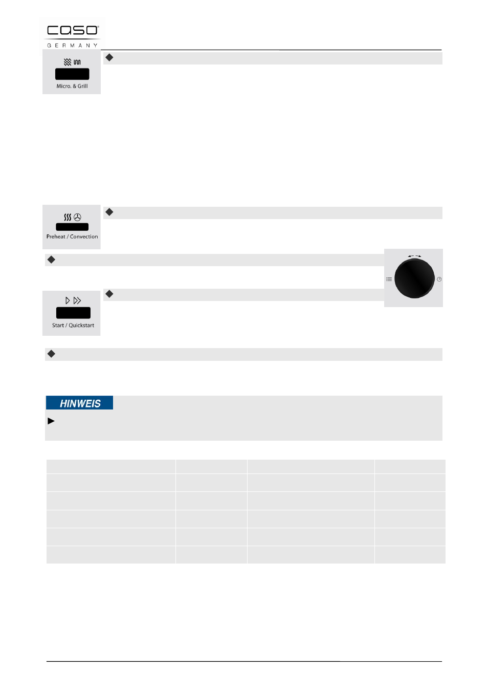 13 gebruik “hete lucht | CASO Germany MCG 25 chef User Manual | Page 179 / 188