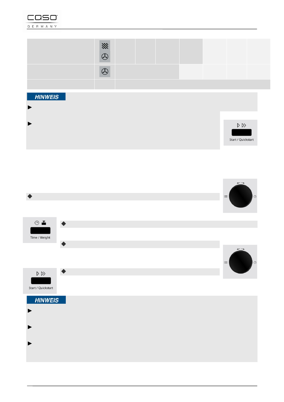 16 mode «décongélation automatique, Remarque | CASO Germany MCG 25 chef User Manual | Page 95 / 188