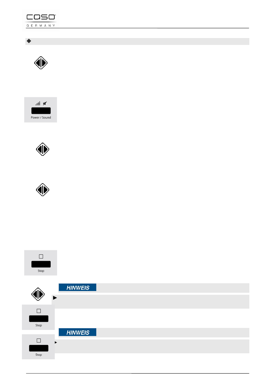 5 attiva/disattiva il suono, 6 accensione dopo la selezione del programma, 7 start rapido | 8 spegnimento, Indicazione | CASO Germany MCG 20 chef User Manual | Page 115 / 184