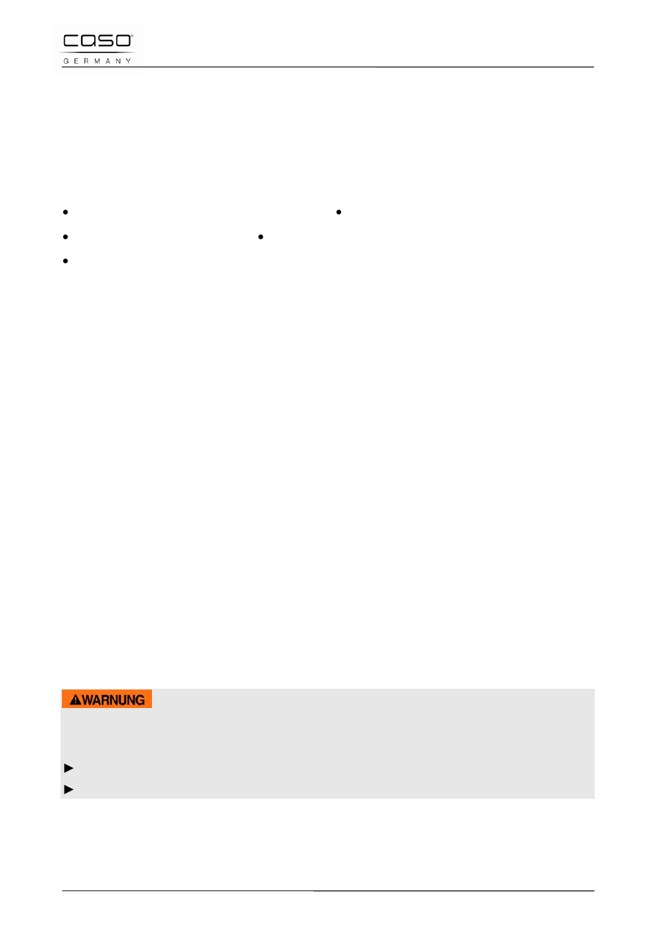 4 limitación de responsabilidad, 5 derechos de autor (copyright), 33 seguridad | 1 uso previsto, Advertencia | CASO Germany MCG 20 chef User Manual | Page 130 / 184