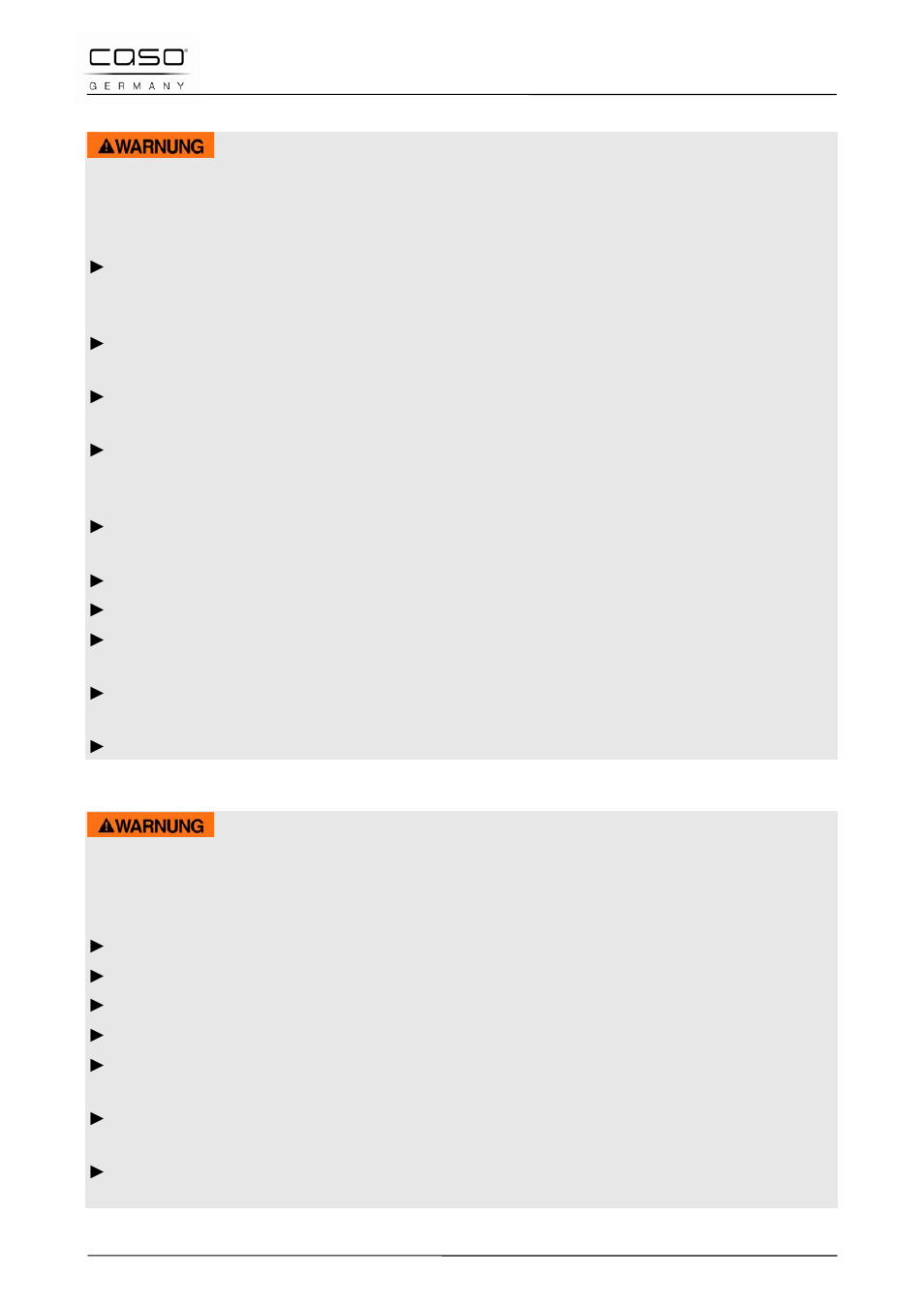 2 verbrandingsgevaar, 3 brandgevaar, Waarschuwing | CASO Germany MCG 20 chef User Manual | Page 162 / 184