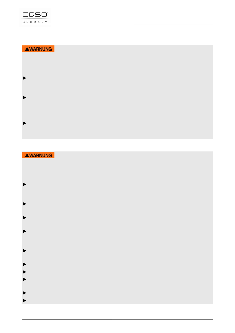 3 gefahrenquellen, 1 gefahr durch mikrowellen, 2 verbrennungsgefahr | CASO Germany MCG 20 chef User Manual | Page 18 / 184