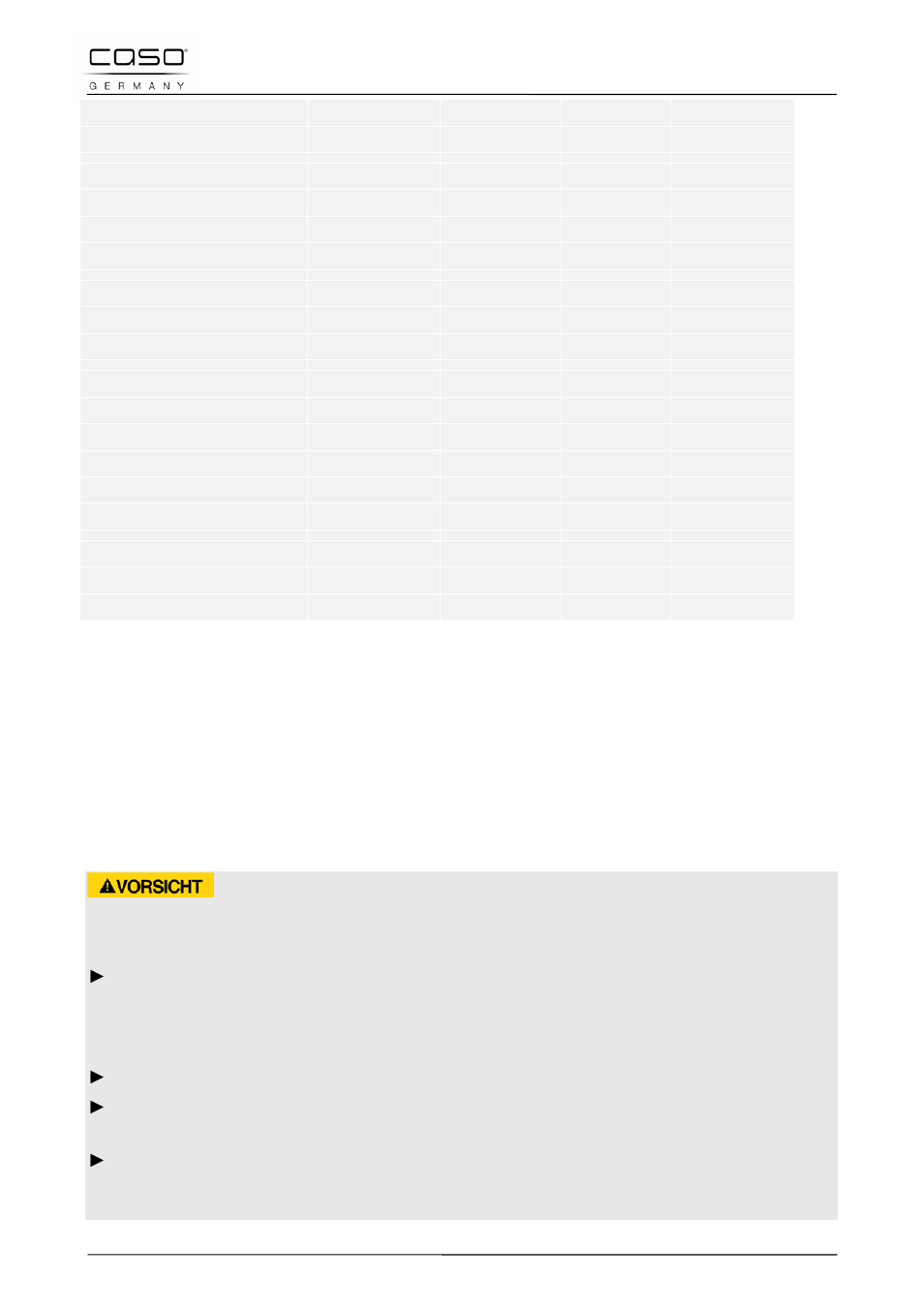 44 reiniging en onderhoud, 1 veiligheidsvoorschriften, Voorzichtig | CASO Germany MCG 20 chef User Manual | Page 181 / 184