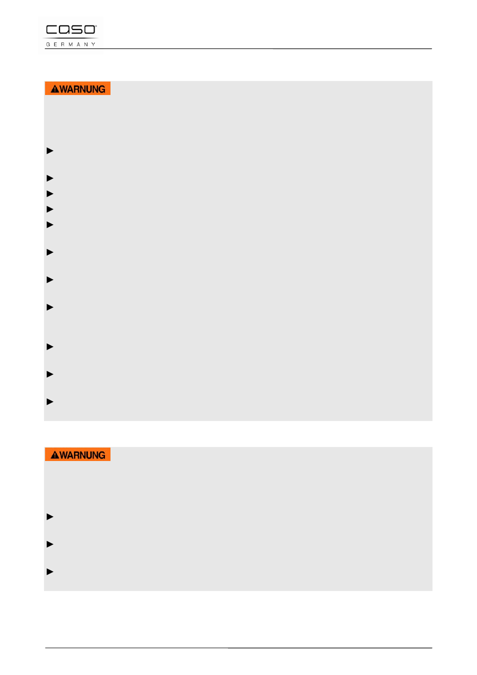 3 brandgefahr, 4 explosionsgefahr | CASO Germany MCG 20 chef User Manual | Page 19 / 184