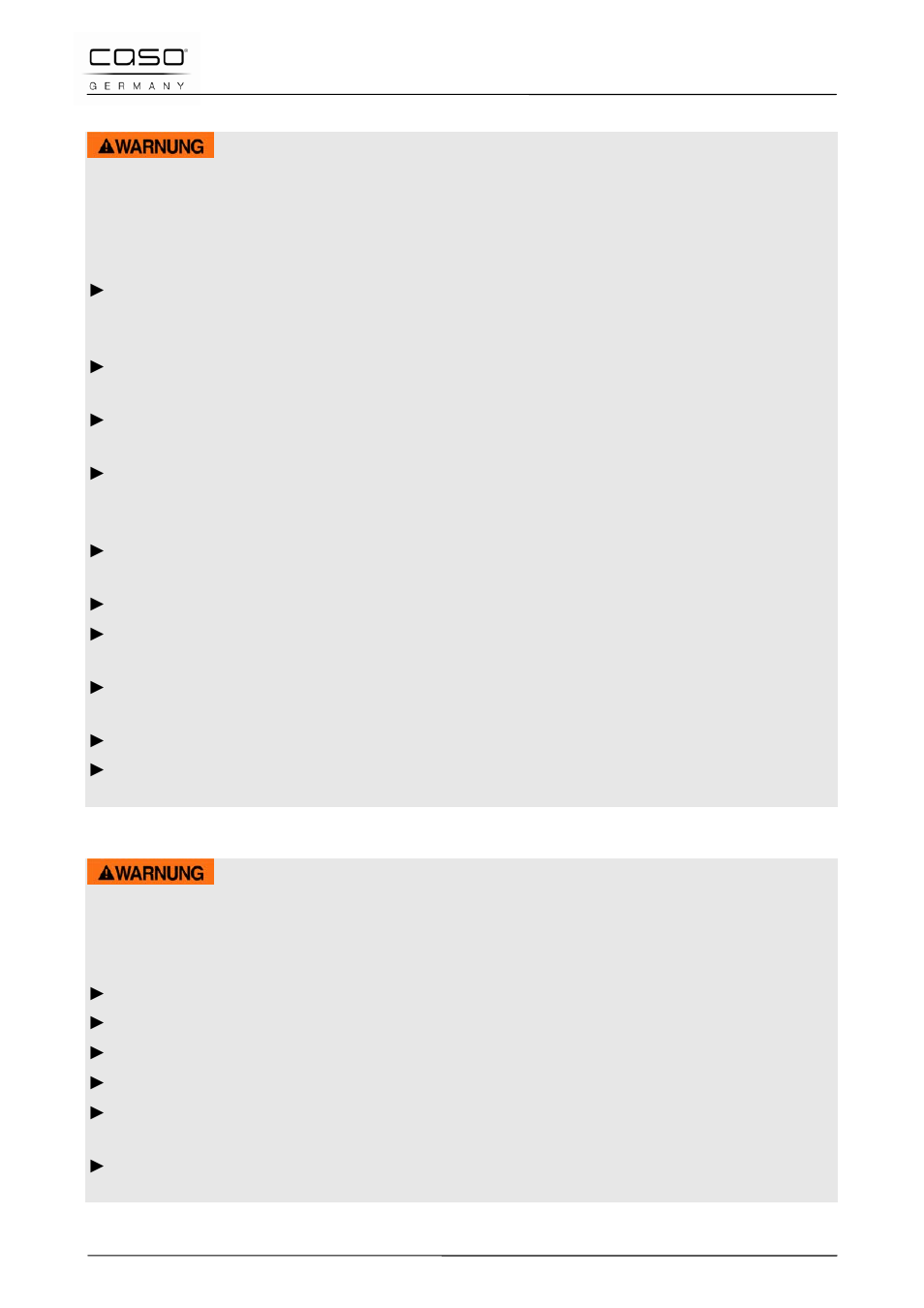 2 risque de brûlure, 3 danger d’incendie, Avertissement | CASO Germany MCG 20 chef User Manual | Page 76 / 184
