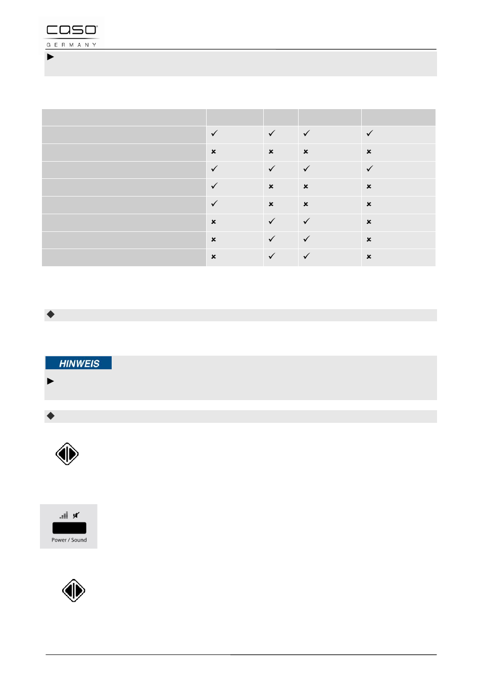 4 ouvrir et fermer la porte, 5 allumer/couper le son, 6 mise en route après sélection d'un programme | Remarque | CASO Germany MCG 20 chef User Manual | Page 86 / 184