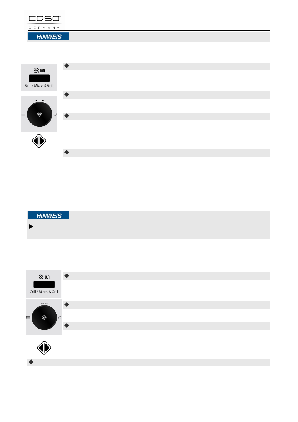 12 mode «micro-onde et grill, 1 «combinaison 1, Remarque | CASO Germany MCG 20 chef User Manual | Page 89 / 184