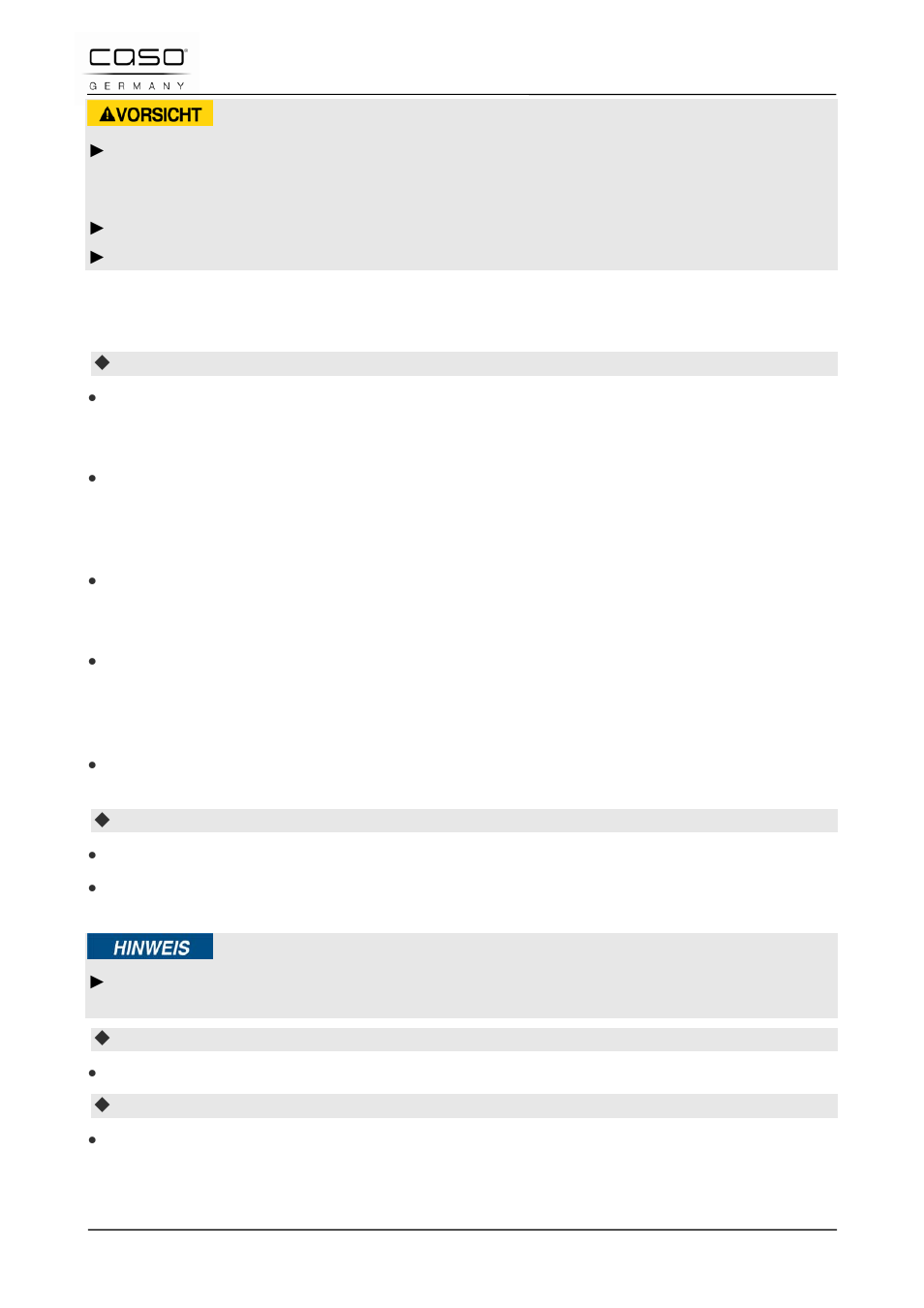 2 nettoyage, Prudence, Remarque | CASO Germany TMCG 25 chef touch User Manual | Page 103 / 198