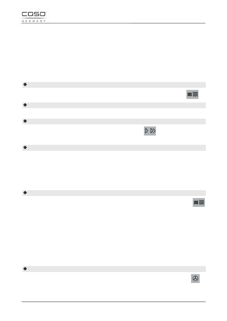 14 modalità di funzionamento “microonde e griglia, 1 "combinazione 1, 2 "combinazione 2 | 15 modalità di funzionamento “ventilato | CASO Germany TMCG 25 chef touch User Manual | Page 127 / 198