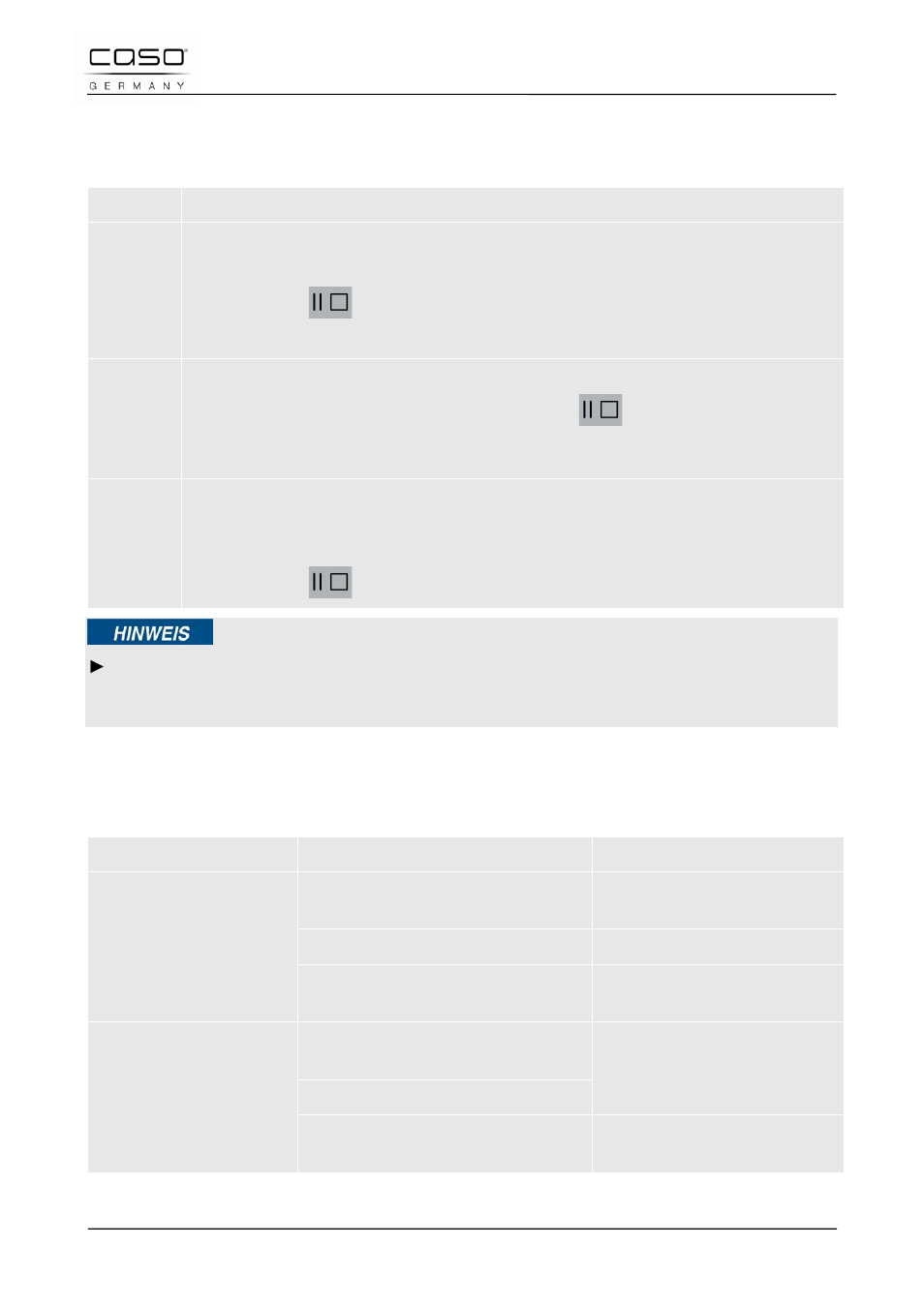 2 visualizzazione malfunzionamenti, 3 cause malfunzionamenti e risoluzione, Indicazione | CASO Germany TMCG 25 chef touch User Manual | Page 136 / 198