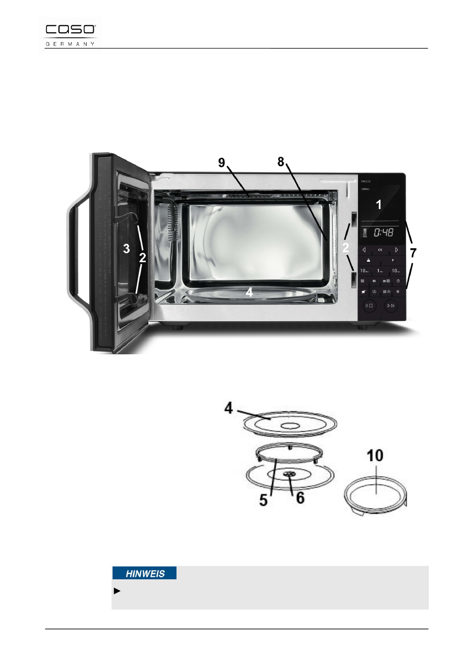 33 estructura y funciones, 1 descripción general, Aviso | CASO Germany TMCG 25 chef touch User Manual | Page 149 / 198