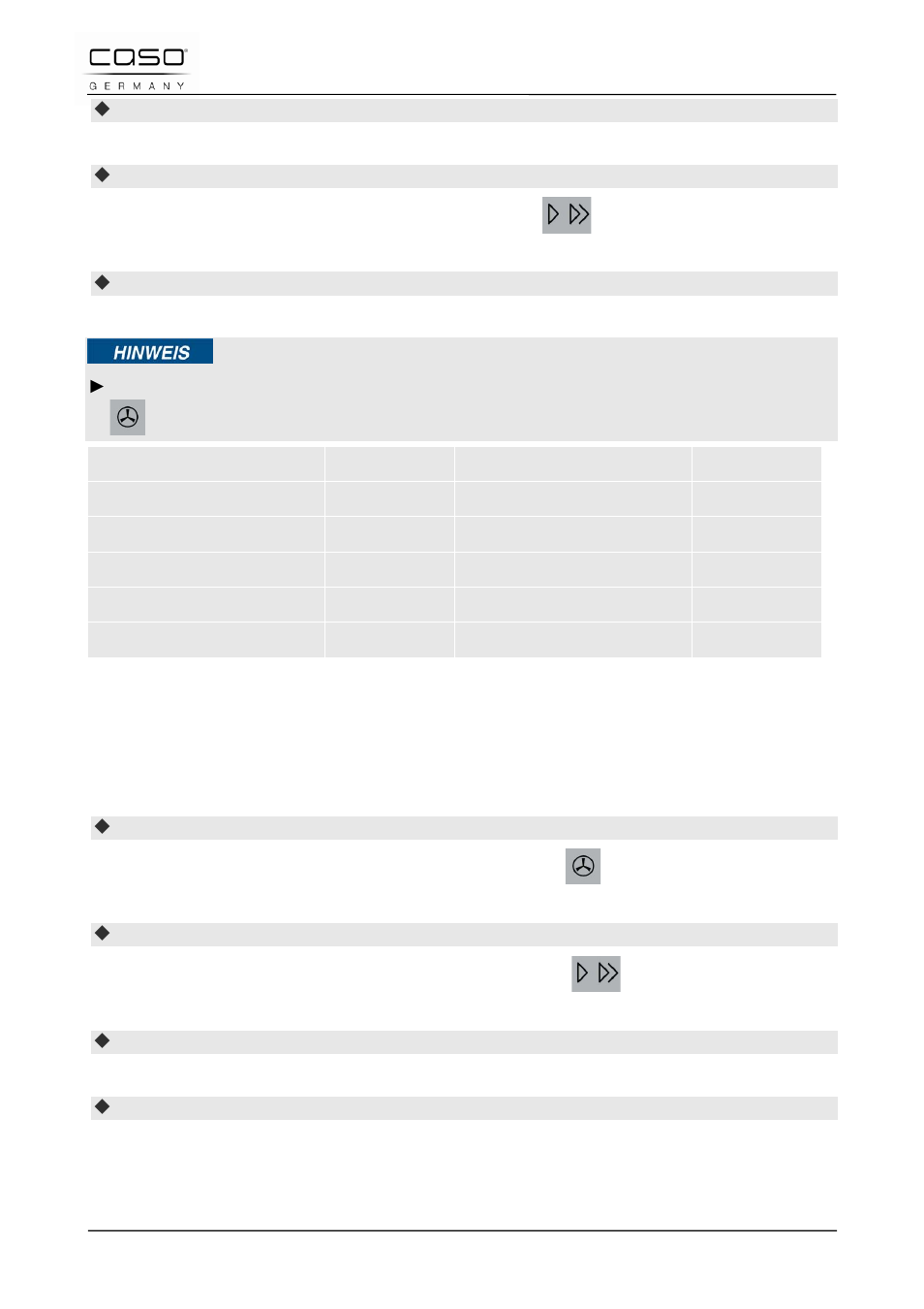 Consejo | CASO Germany TMCG 25 chef touch User Manual | Page 159 / 198