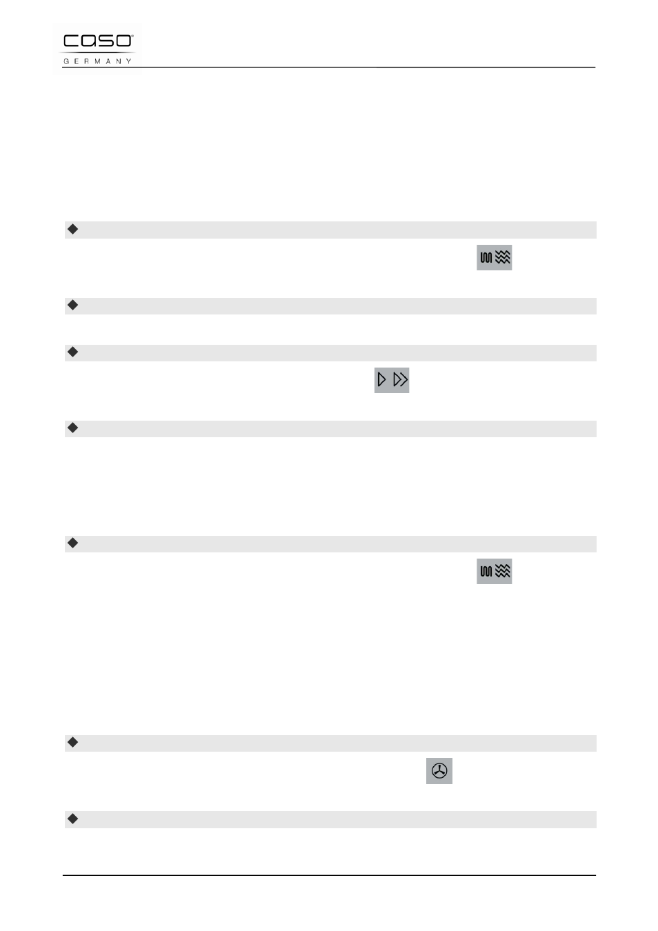 14 betriebsart "mikrowelle und grill, 1 "kombination 1, 2 "kombination 2 | 15 betriebsart "heißluft | CASO Germany TMCG 25 chef touch User Manual | Page 34 / 198