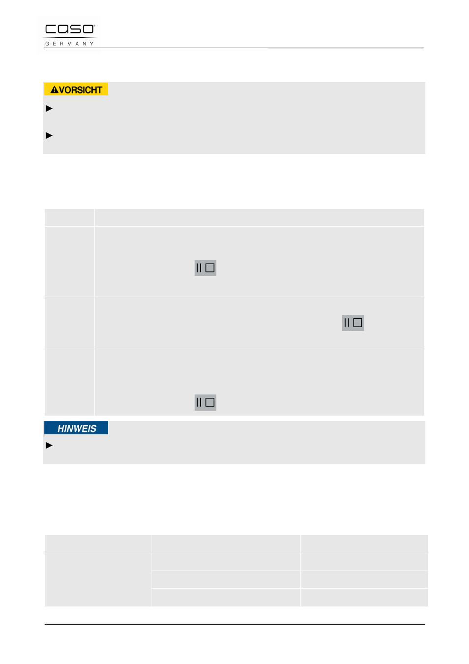 1 sicherheitshinweise, 2 störungsanzeigen, 3 störungsursachen und -behebung | CASO Germany TMCG 25 chef touch User Manual | Page 43 / 198