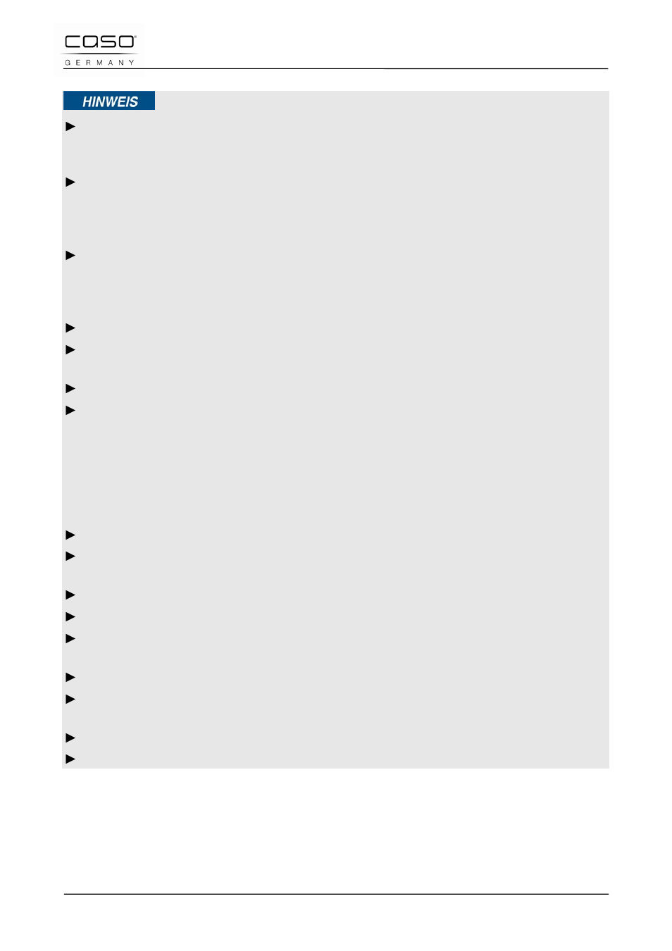 CASO Germany TMCG 25 chef touch User Manual | Page 49 / 198
