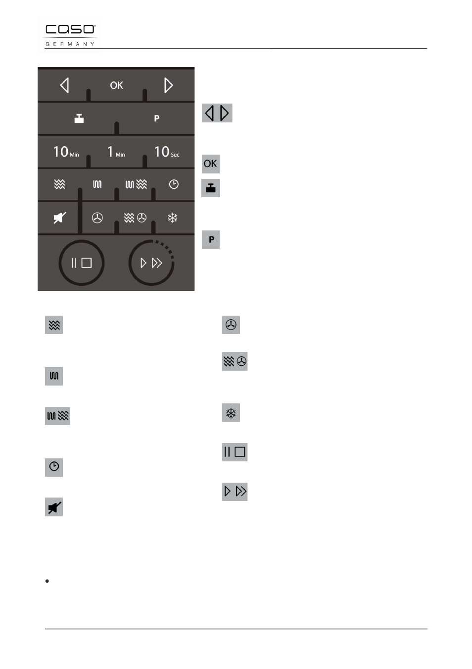 2 operating elements and displays, 3 signal tones | CASO Germany TMCG 25 chef touch User Manual | Page 57 / 198