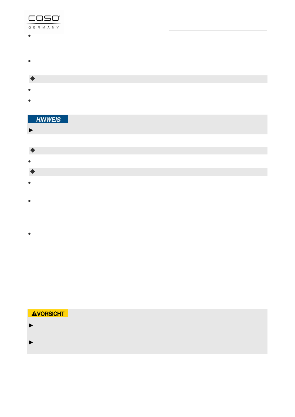 12 troubleshooting, 1 safety notices, Attention | CASO Germany TMCG 25 chef touch User Manual | Page 72 / 198