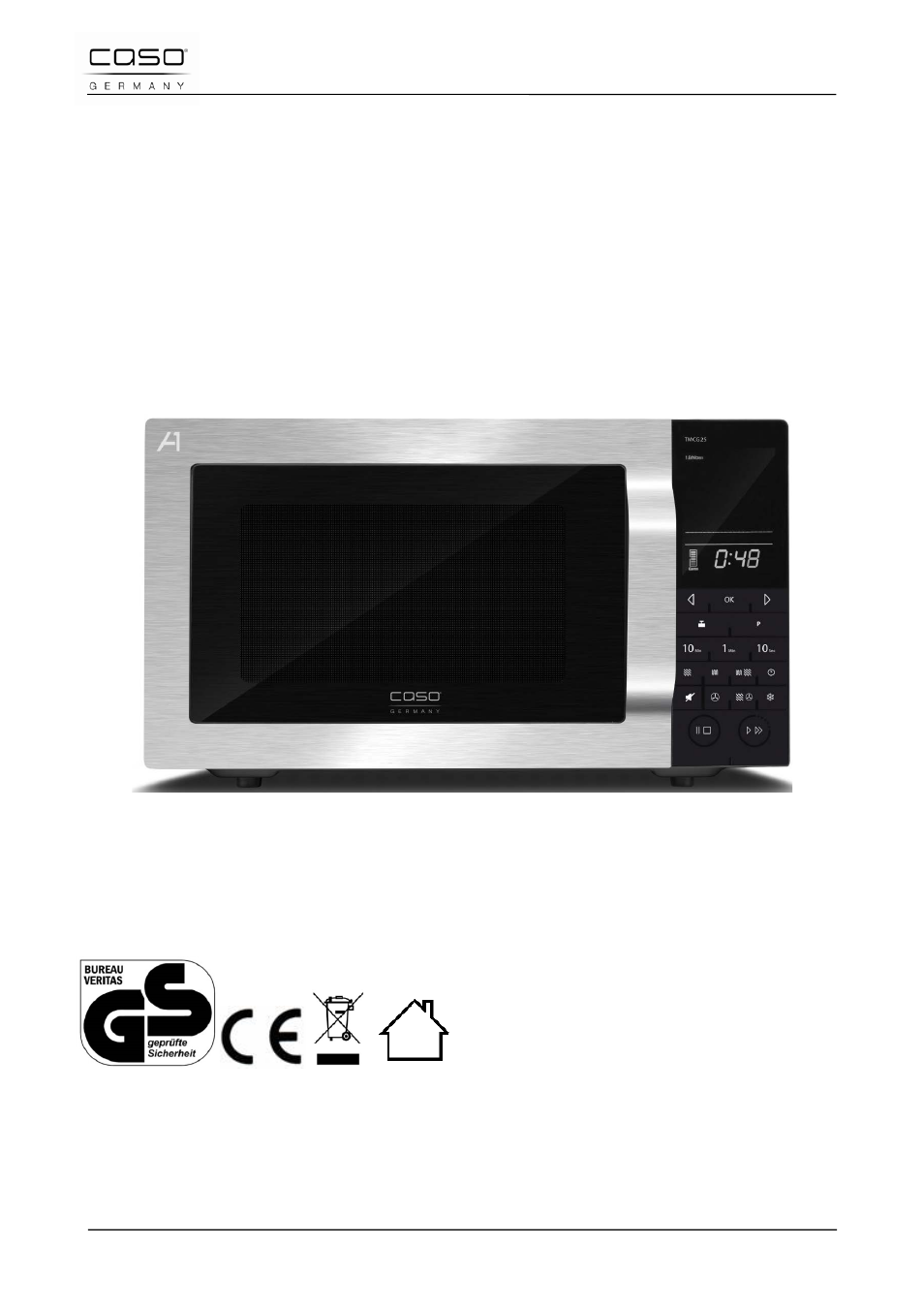 Mode d'emploi original, Micro-onde, grill et four à air pulsé, Tmcg25 chef touch | CASO Germany TMCG 25 chef touch User Manual | Page 75 / 198