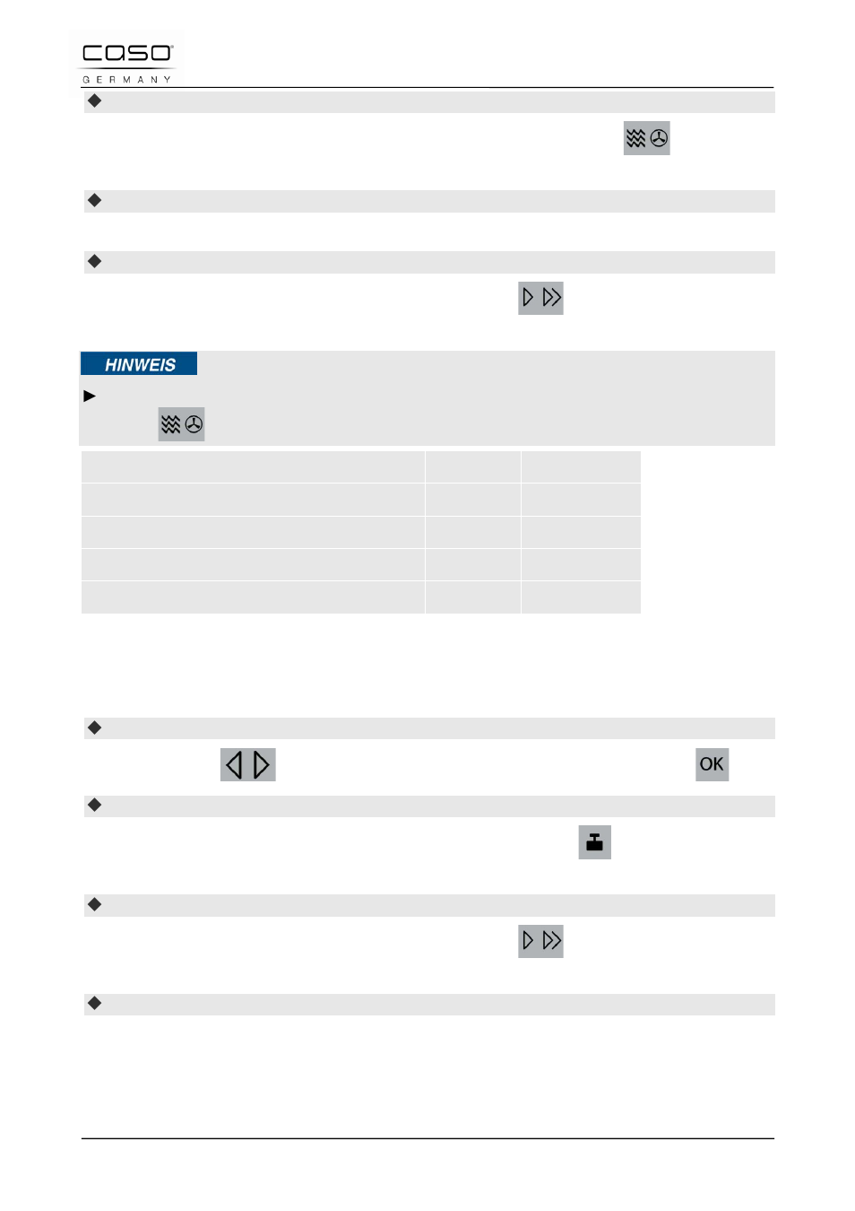 17 mode «menu cuisson, Remarque | CASO Germany TMCG 25 chef touch User Manual | Page 98 / 198