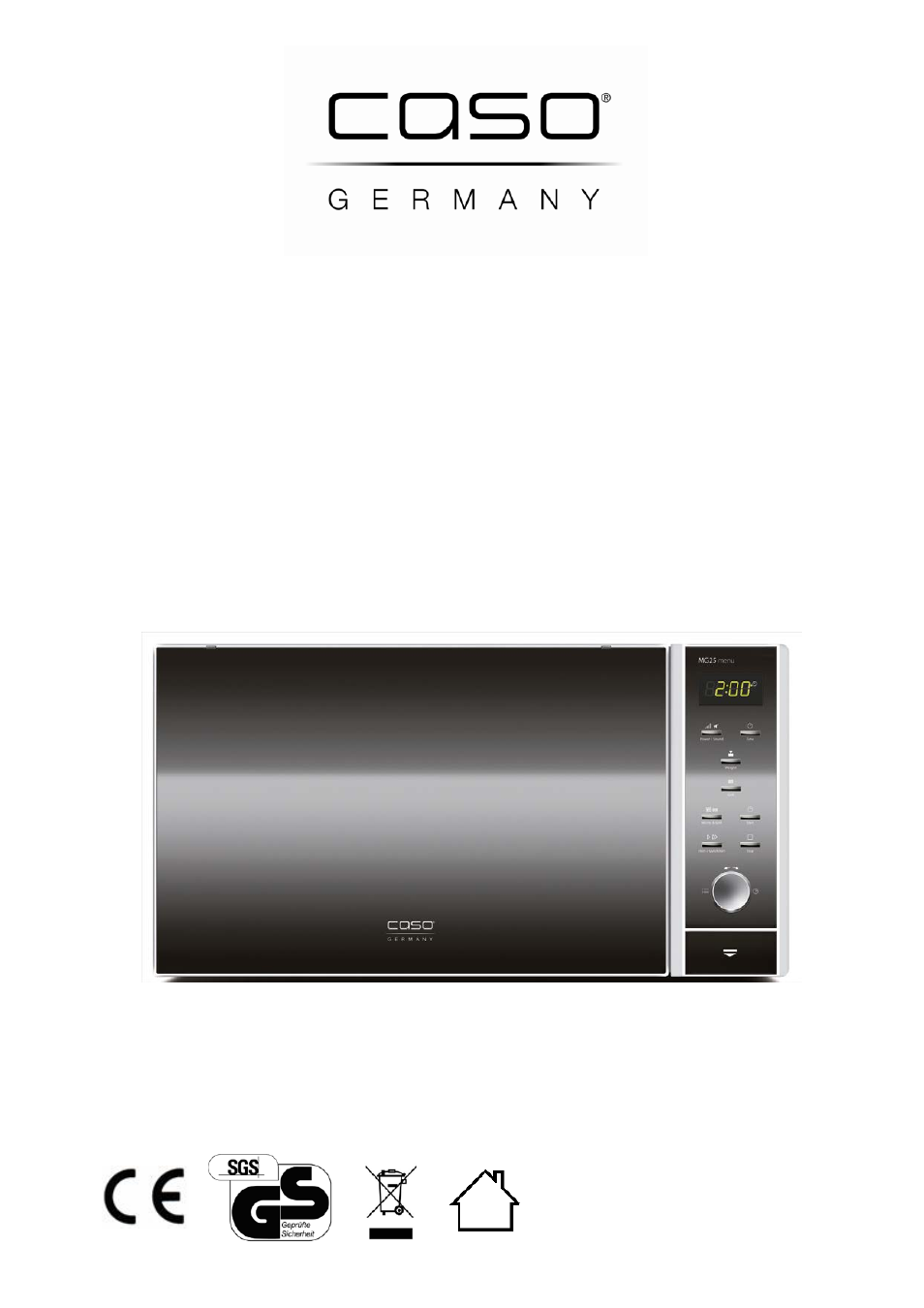 CASO Germany MG 25 menu User Manual | 165 pages