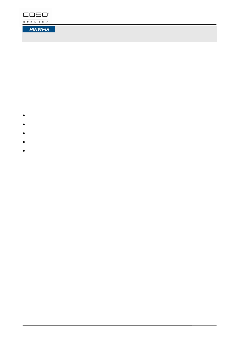 4 limitación de responsabilidad, 5 derechos de autor (copyright), 33 seguridad | Nota | CASO Germany MG 25 menu User Manual | Page 116 / 165