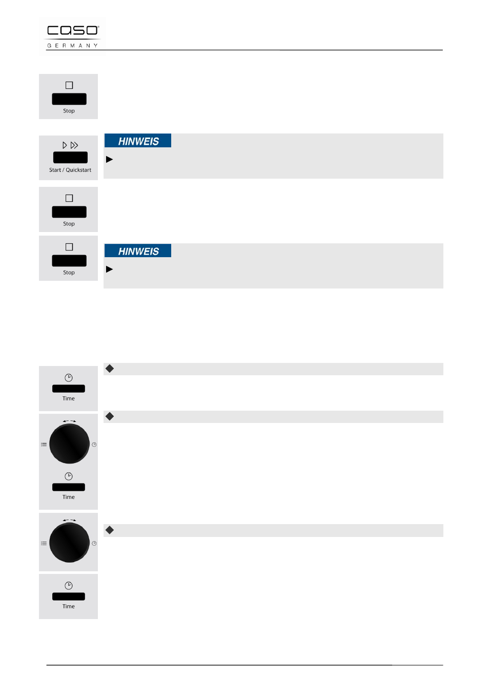 8 apagar, 9 ajuste del reloj, Nota | CASO Germany MG 25 menu User Manual | Page 130 / 165