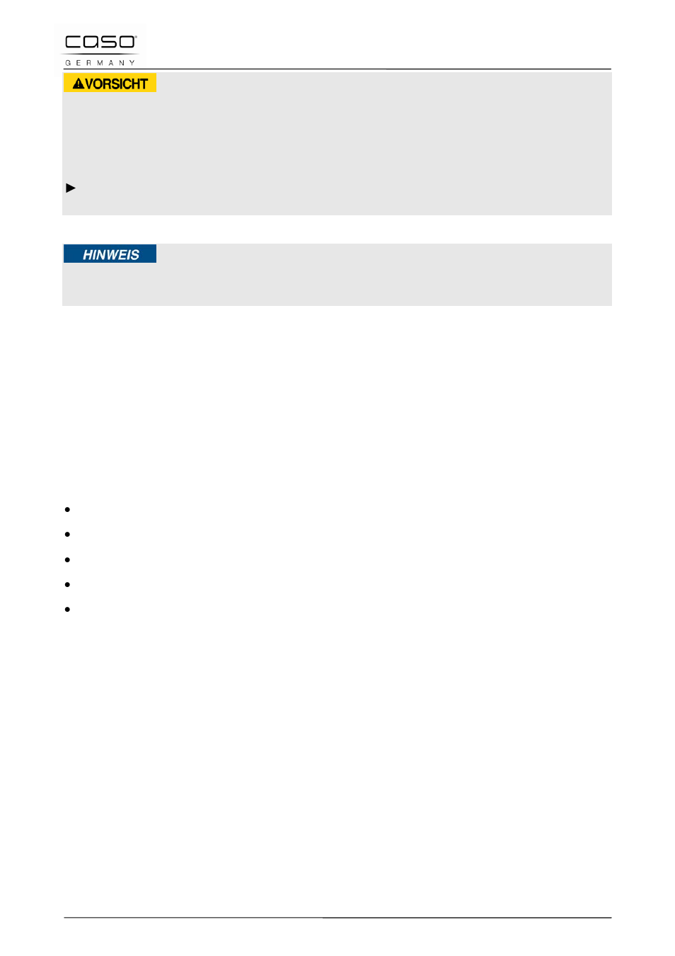 4 haftungsbeschränkung, 5 urheberschutz | CASO Germany MG 25 menu User Manual | Page 14 / 165