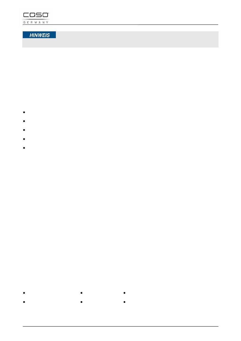 4 aansprakelijkheid, 5 auteurswet, 40 veiligheid | 1 gebruik volgens de voorschriften | CASO Germany MG 25 menu User Manual | Page 142 / 165