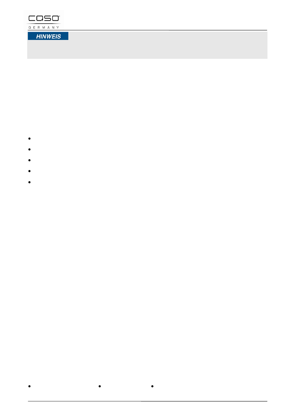 4 limite de responsabilités, 5 protection intellectuelle, 17 sécurité | 1 utilisation conforme, Remarque | CASO Germany MG 25 menu User Manual | Page 65 / 165