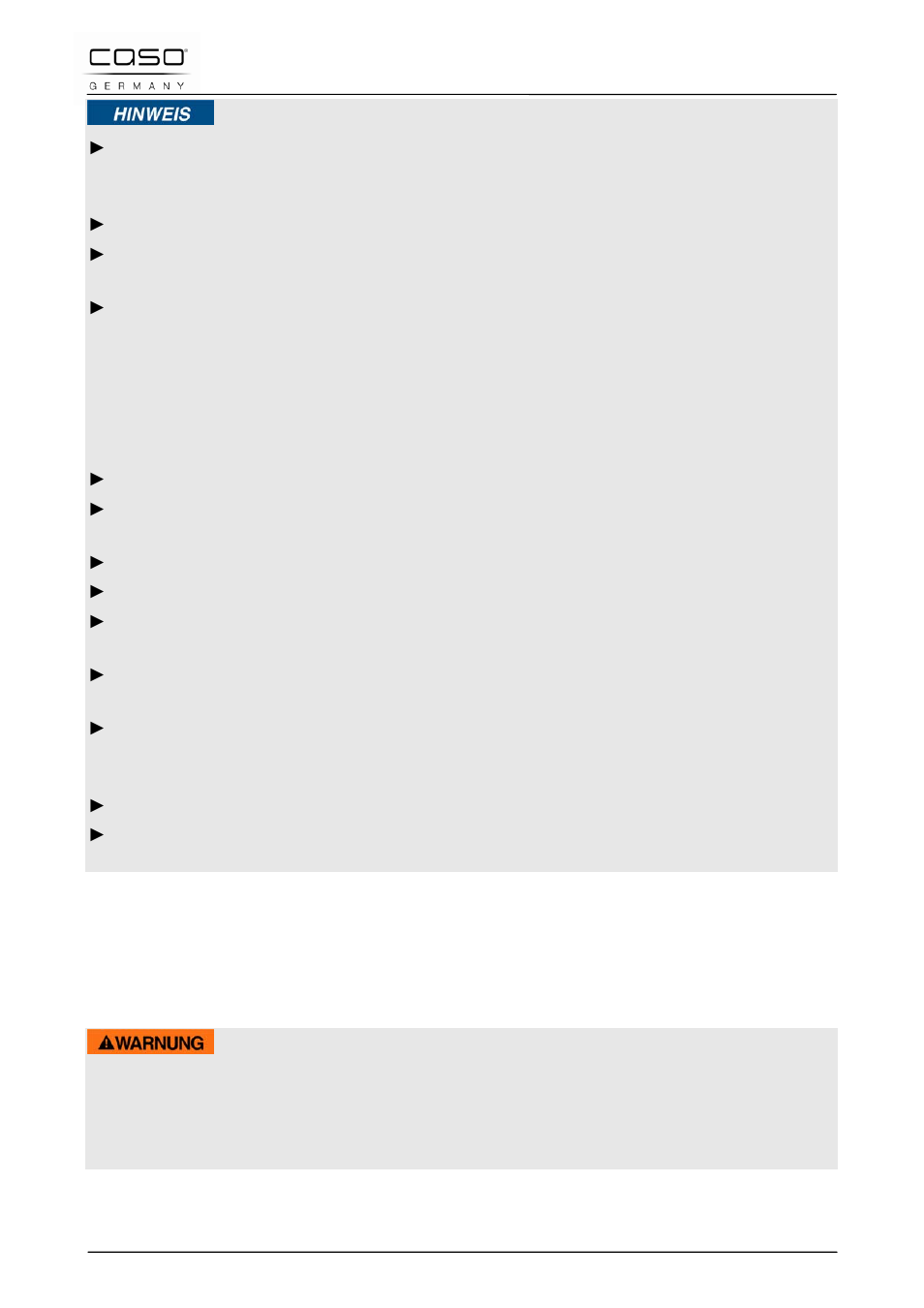 3 bronnen van gevaar, 1 gevaar door microgolven, Waarschuwing | CASO Germany M 20 electronic User Manual | Page 125 / 142
