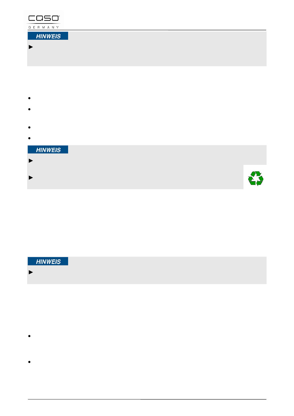 3 auspacken, 4 entsorgung der verpackung, 5 aufstellung | 1 anforderungen an den aufstellort | CASO Germany M 20 electronic User Manual | Page 19 / 142