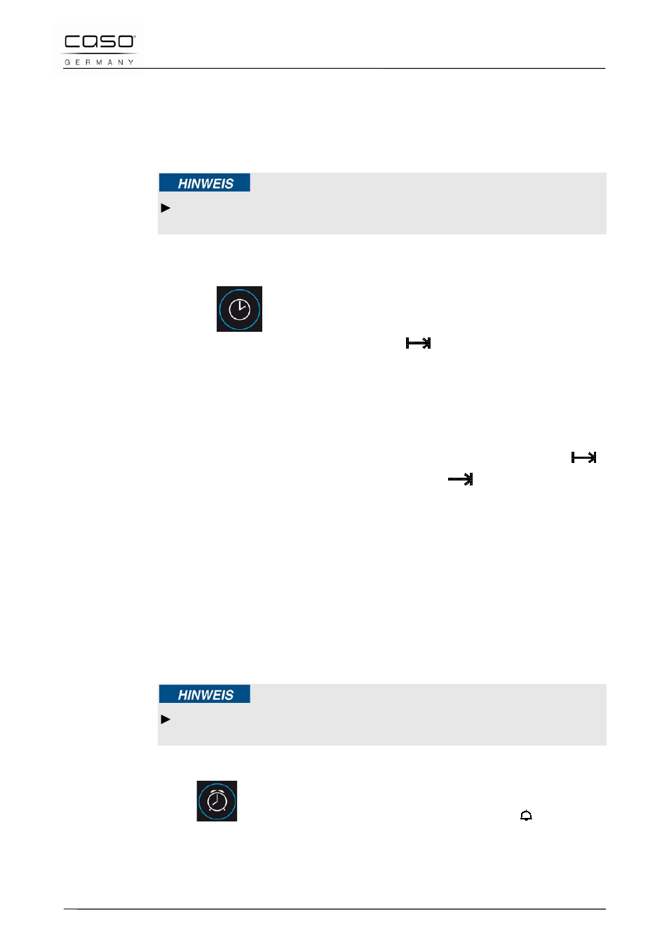 3 ajuste de la función „horneo retardado, 4 ajuste de la alarma, Nota | CASO Germany EO27 User Manual | Page 134 / 151