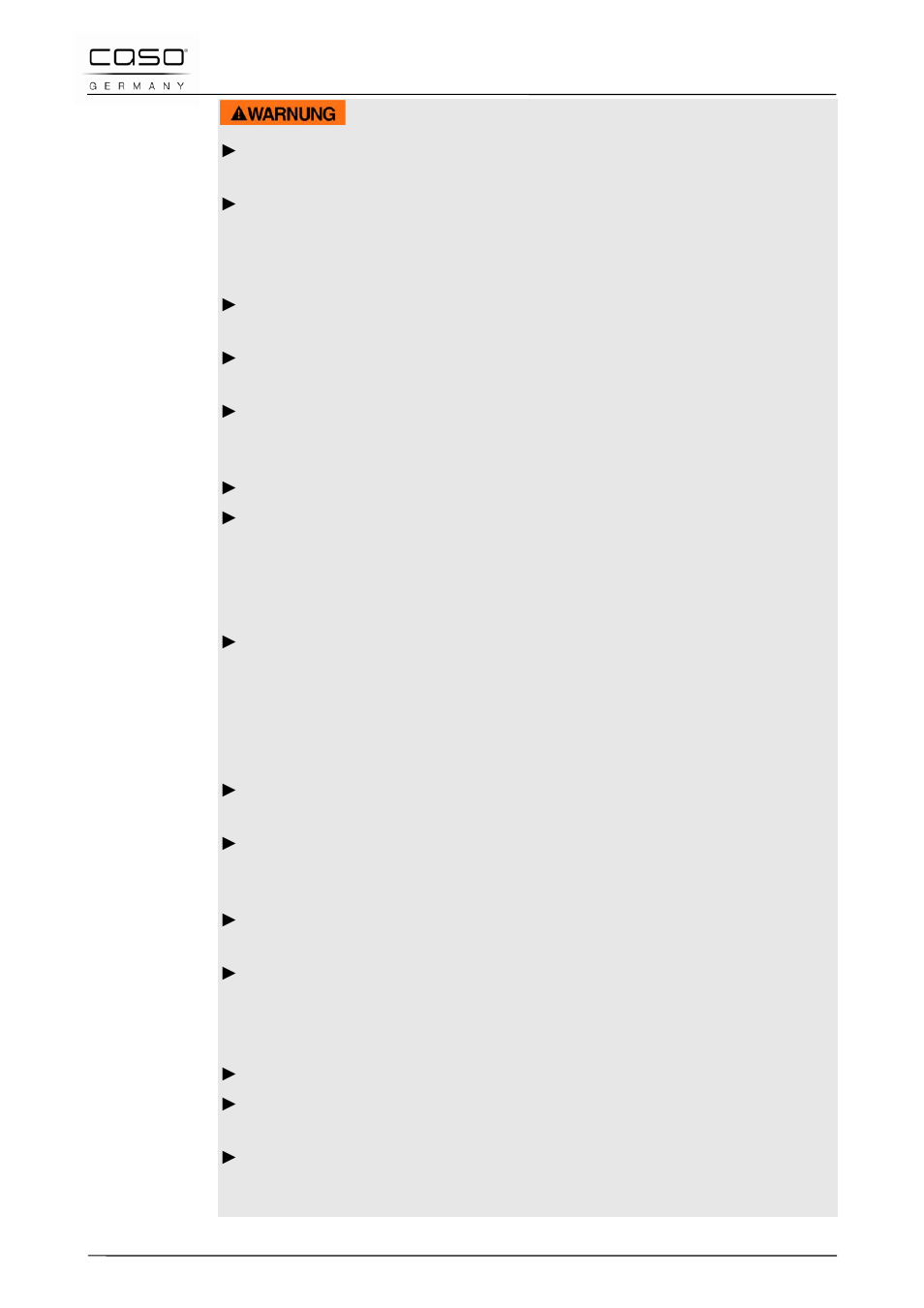 CASO Germany EO27 User Manual | Page 17 / 151