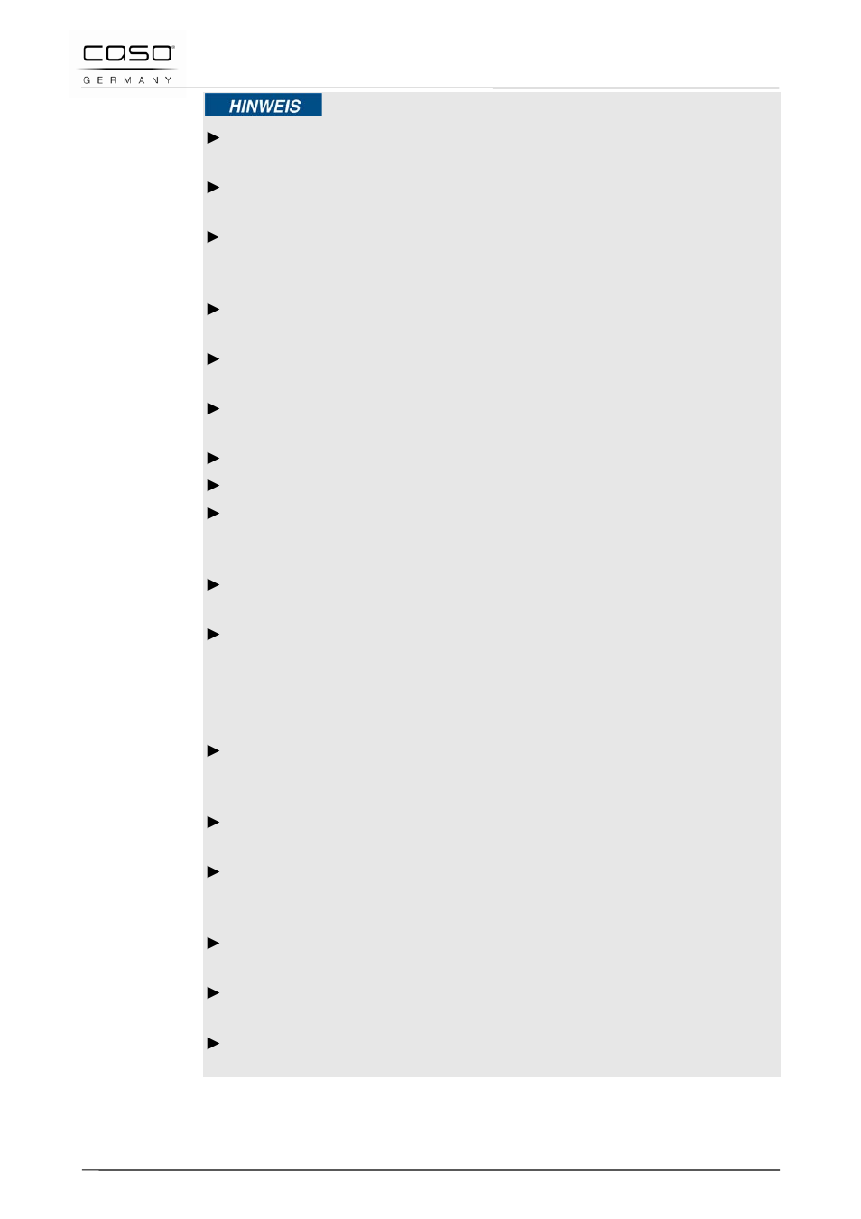 CASO Germany EO27 User Manual | Page 52 / 151