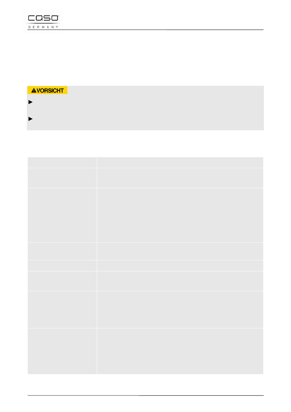 7 störungsbehebung, 1 sicherheitshinweise, 2 störungsursachen und -behebung | CASO Germany WineDuett Touch 21 User Manual | Page 19 / 84