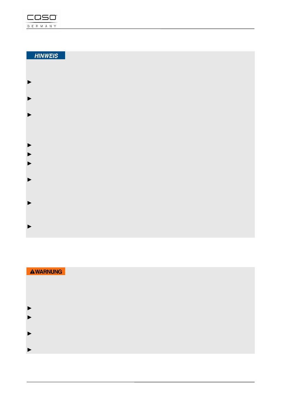 2 general safety information, 3 sources of danger, 1 danger of burns or of explosion | Warning | CASO Germany WineDuett Touch 21 User Manual | Page 24 / 84