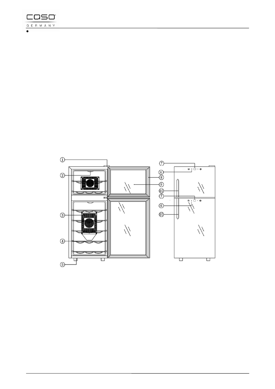 20 structure et fonctionnement, 1 vue d'ensemble | CASO Germany WineDuett Touch 21 User Manual | Page 42 / 84