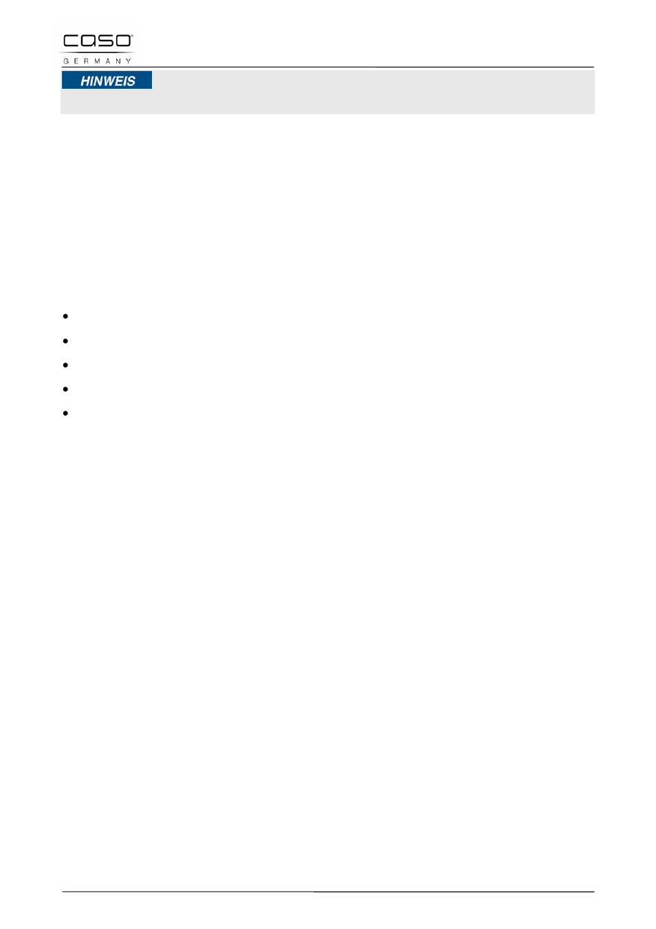 4 limitación de responsabilidad, 5 derechos de autor (copyright), 33 seguridad | Nota | CASO Germany WineCase 8 User Manual | Page 57 / 78