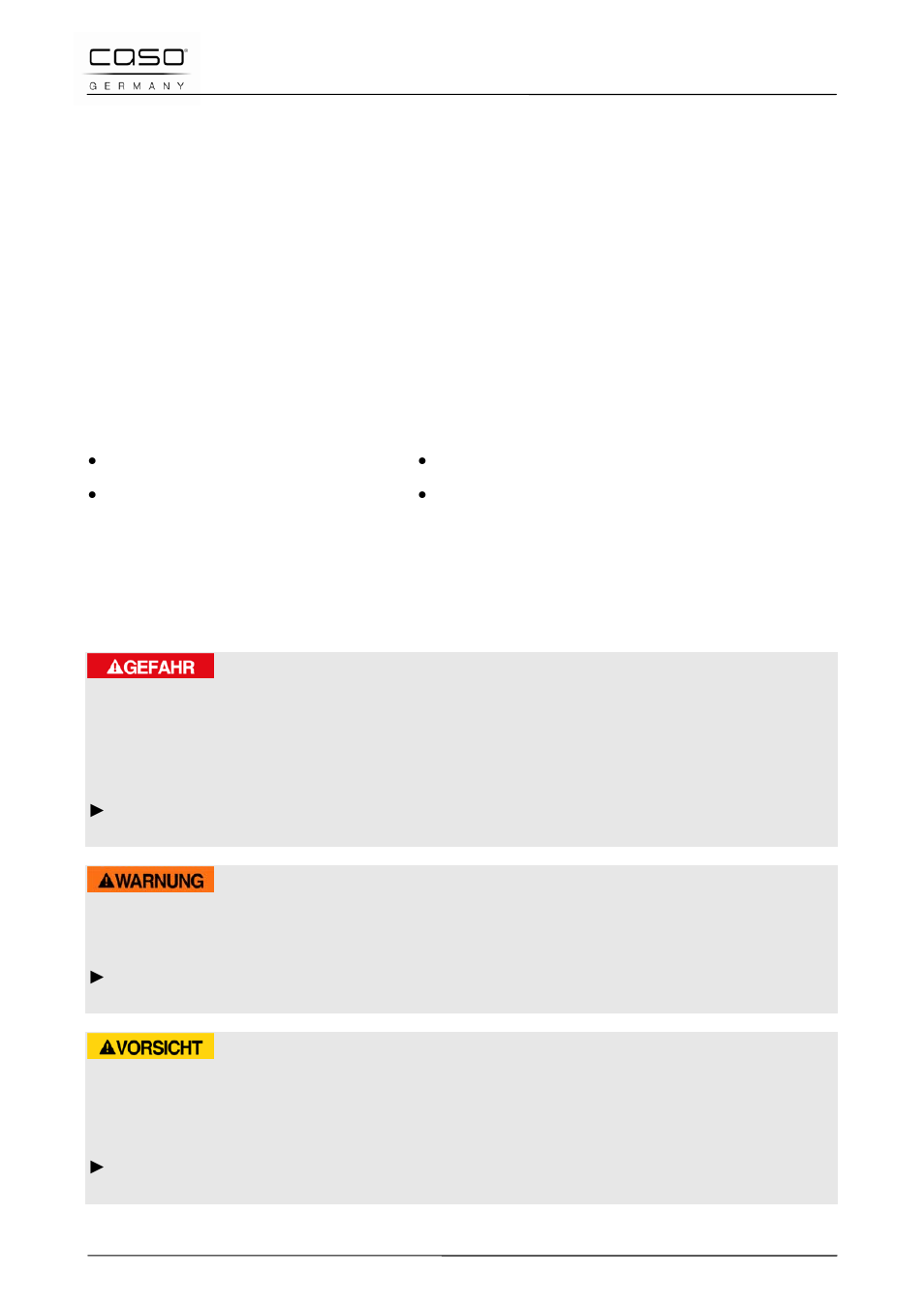 40 gebruiksaanwijzing, 1 algemeen, 2 informatie over deze gebruiksaanwijzing | 3 waarschuwingsinstructies, Gevaar, Waarschuwing, Voorzichtig | CASO Germany WineCase 8 User Manual | Page 68 / 78