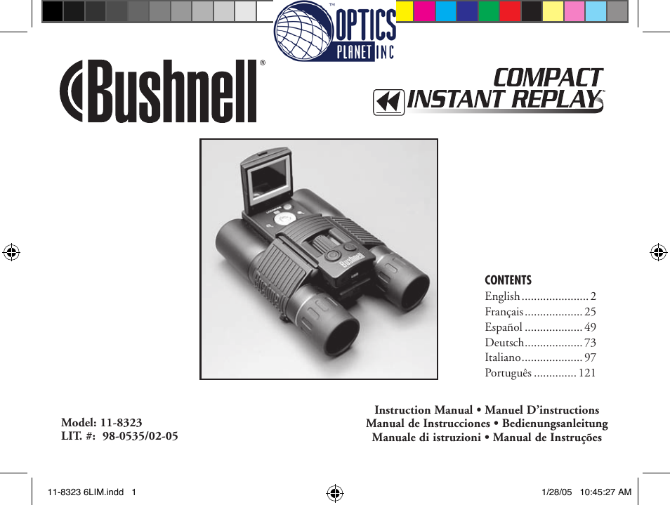 Bushnell Instant Replay 11-8323 User Manual | 73 pages