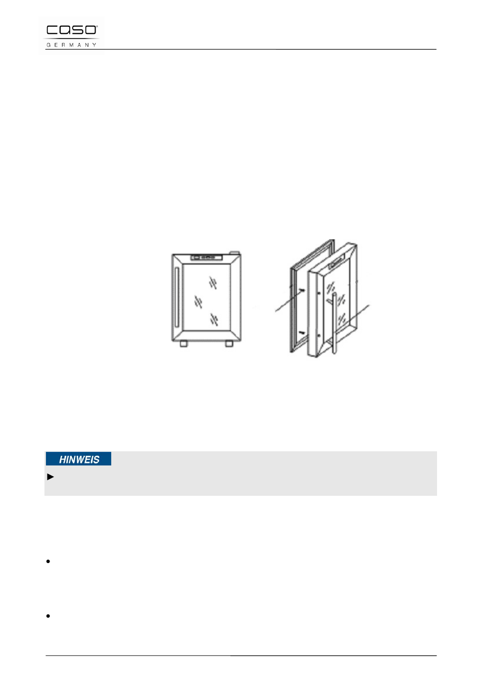 2 standfüsse, 3 anbringung des griffes, 4 holzlagerböden | 5 herausnehmen der holzlagerböden, 6 elektrischer anschluss | CASO Germany WineDuett 12 User Manual | Page 15 / 83