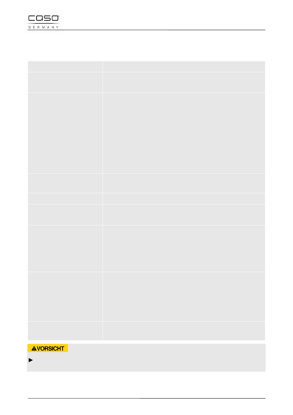 2 störungsursachen und -behebung | CASO Germany WineDuett 12 User Manual | Page 19 / 83