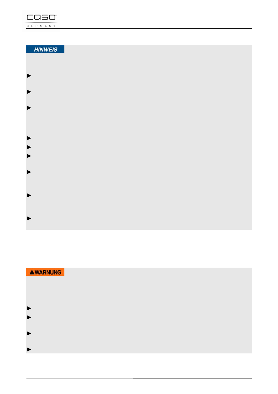 2 general safety information, 3 sources of danger, 1 danger of burns or of explosion | Warning | CASO Germany WineDuett 12 User Manual | Page 24 / 83