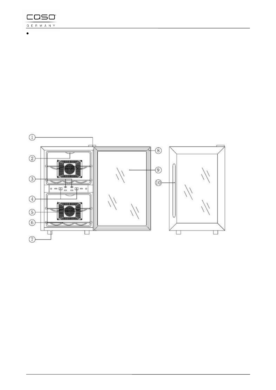 20 structure et fonctionnement, 1 vue d'ensemble | CASO Germany WineDuett 12 User Manual | Page 42 / 83