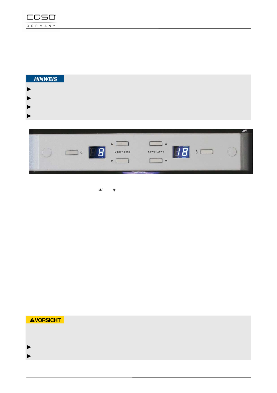 29 utilizzo e funzionamento, 1 comandi e display, 2 targhetta di omologazione | 30 pulizia e cura, 1 indicazioni di sicurezza, Indicazione, Attenzione | CASO Germany WineDuett 12 User Manual | Page 56 / 83