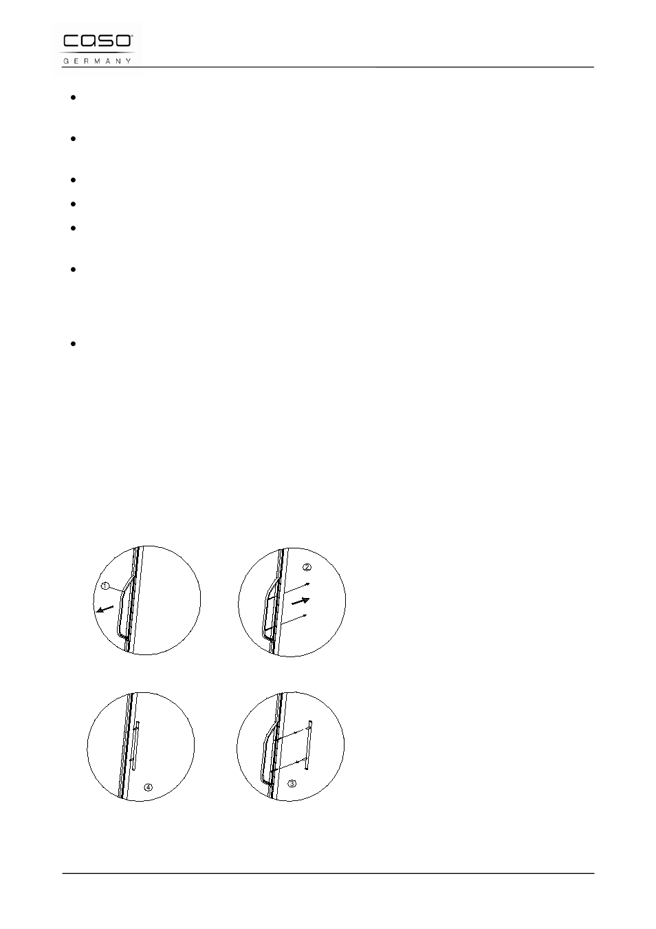 2 standfüsse, 3 anbringung des griffes | CASO Germany WineMaster Touch 38-2D (652) User Manual | Page 15 / 94