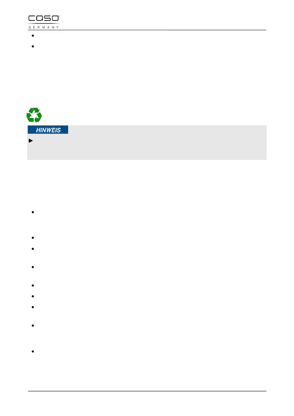 8 eliminación del embalaje, 9 colocación, 1 requisitos que debe reunir el lugar de montaje | Nota | CASO Germany WineMaster Touch 38-2D (652) User Manual | Page 72 / 94