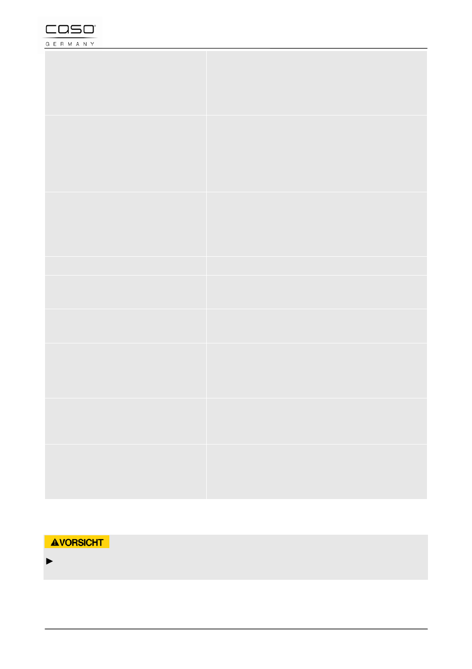 Precaución | CASO Germany WineMaster Touch 38-2D (652) User Manual | Page 79 / 94