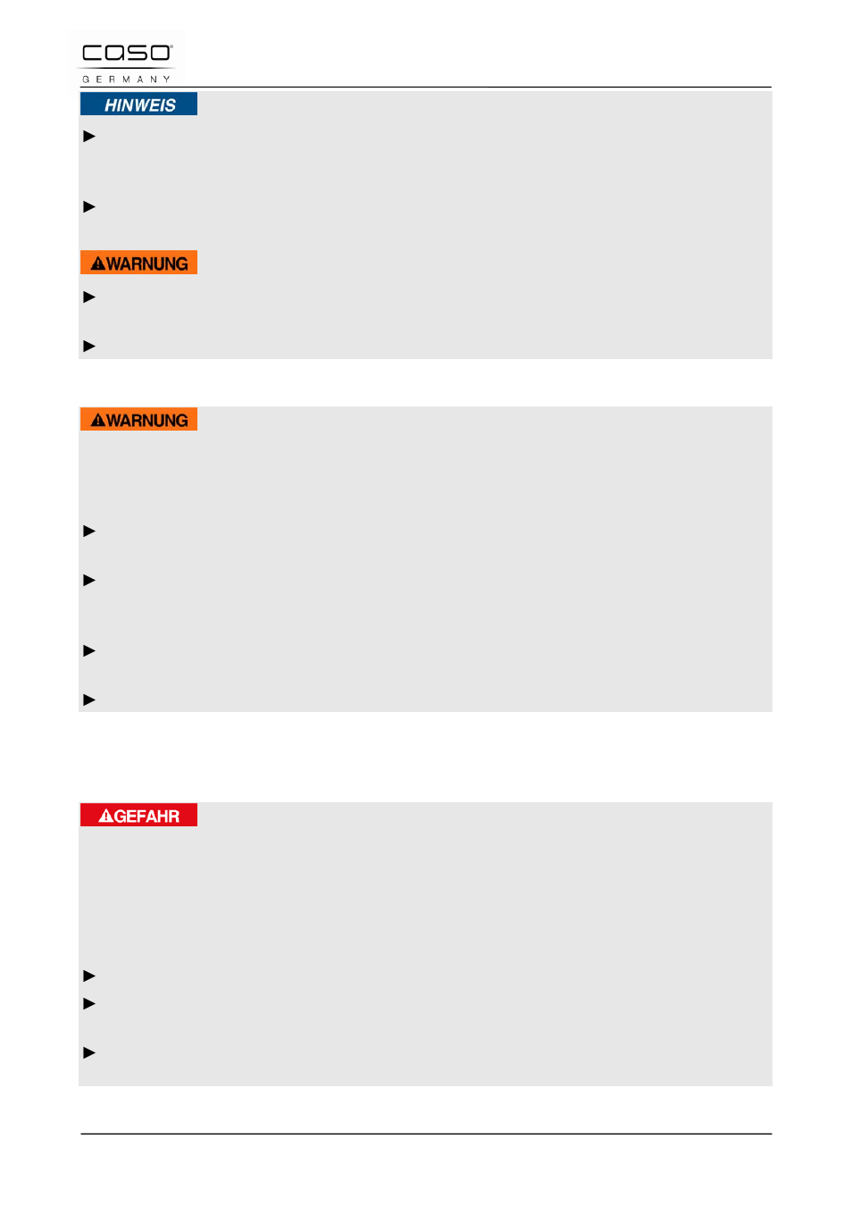 1 brand- oder explosiegevaar, 3 bronnen van gevaar, 1 gevaar door elektrische stroom | Waarschuwing, Gevaar | CASO Germany WineMaster Touch 38-2D (652) User Manual | Page 85 / 94