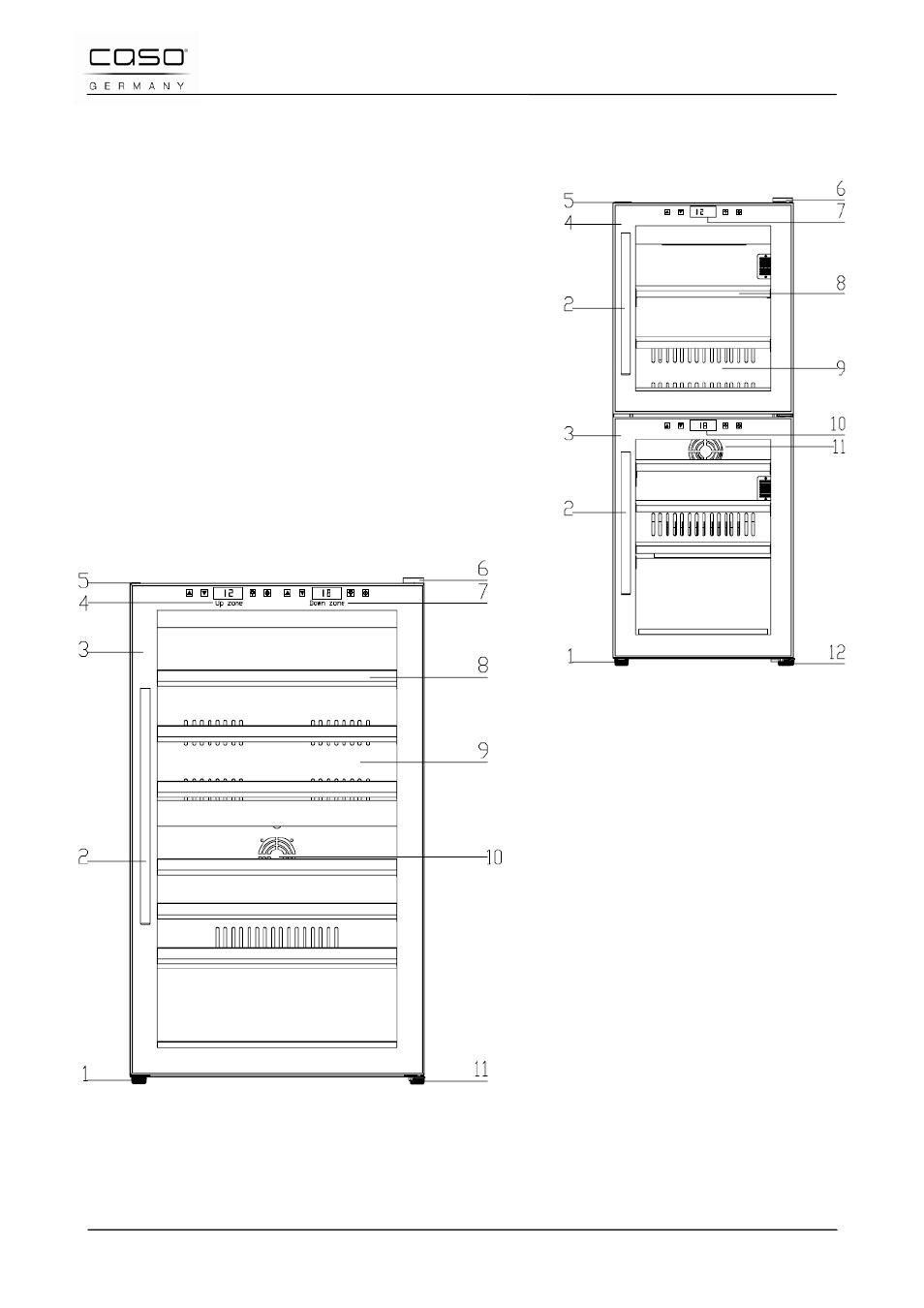 38 opbouw en functie, 1 algemeen overzicht | CASO Germany WineMaster Touch 38-2D (652) User Manual | Page 90 / 94